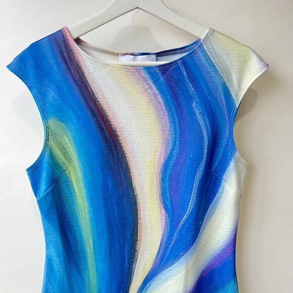 Le Galeriste wearable art Felicia dress, blue, Size S/M - Picture 4 of 8